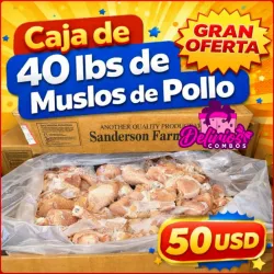Caja de 40 lbs de Muslo de Pollo