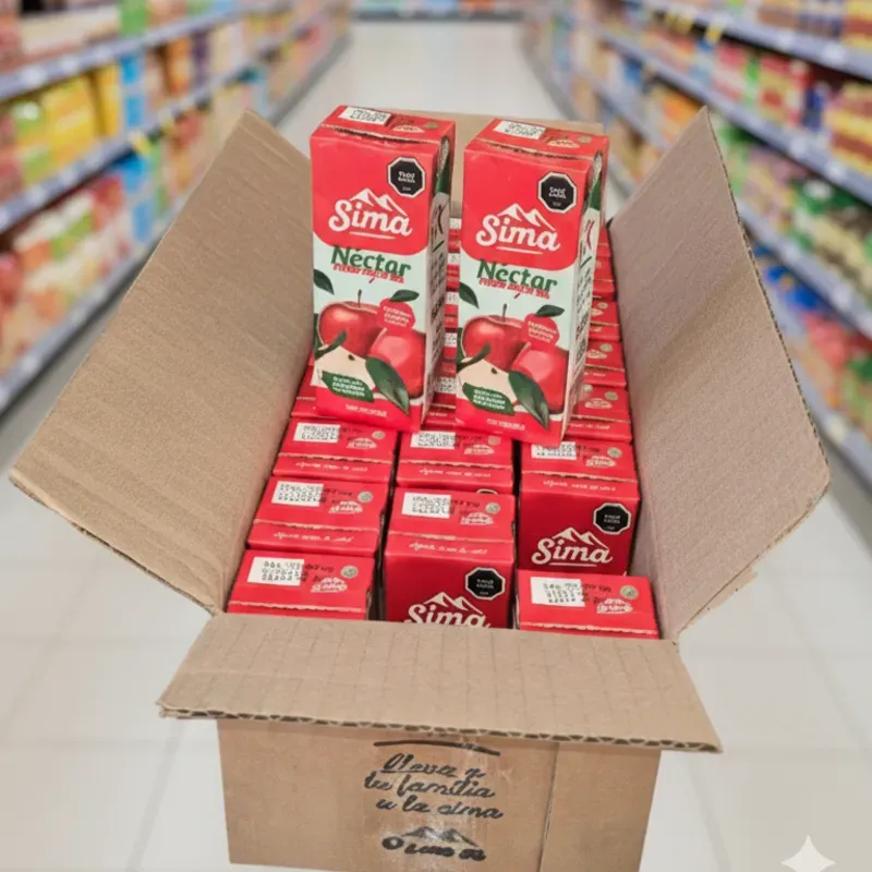 Caja de jugo de Manzana "La Sima"