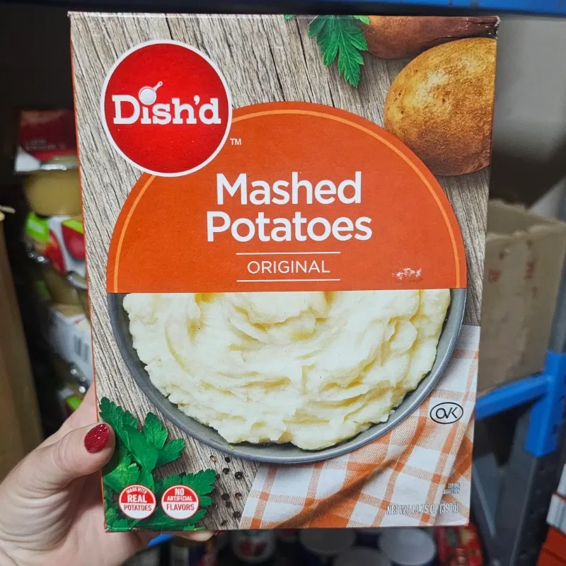 Caja de puré de papa instantánea