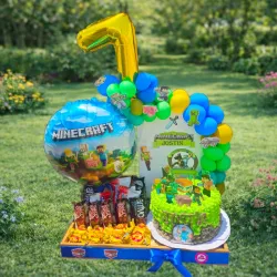 Caja Grande Temática Globos + Cake + Confituras