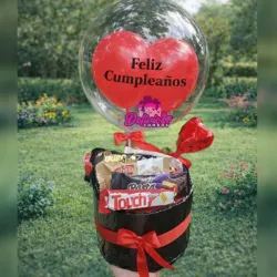 Cajita con confituras y globo burbuja