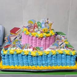 Cake de 2 Niveles de Bandeja Grande con piso encima