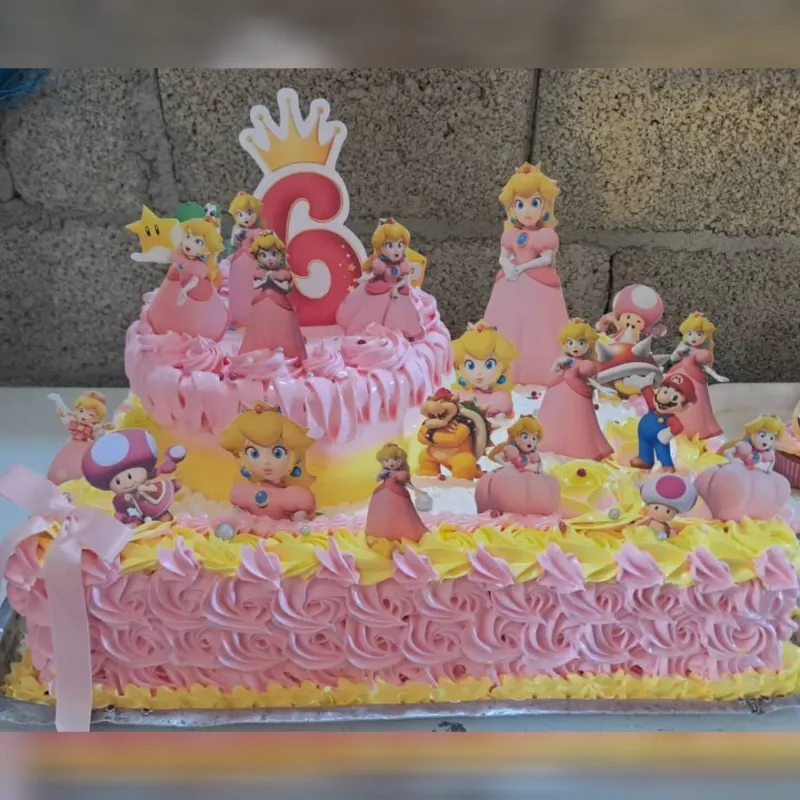 Cake de 2 Pisos de Bandeja Grande con piso redondo encima