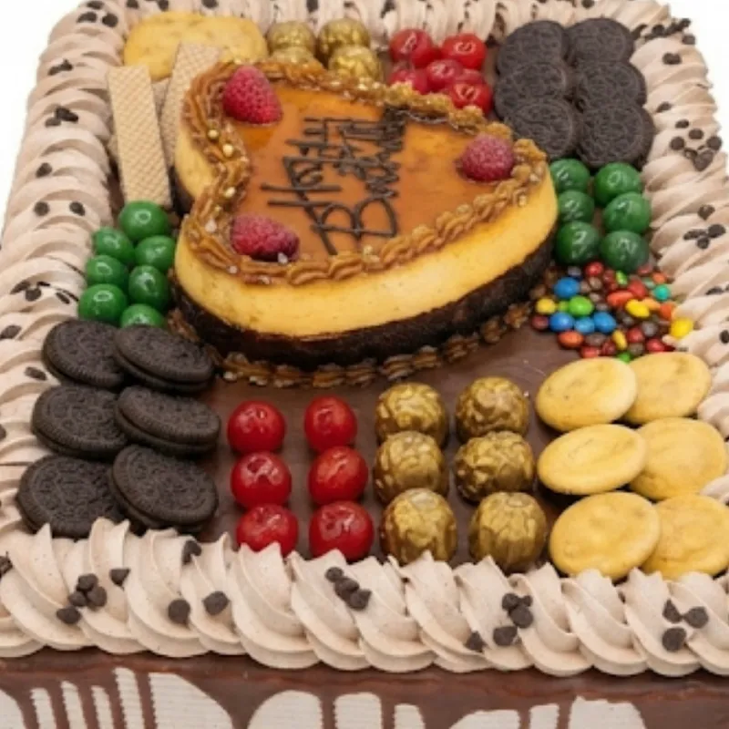 Pastel Mediano Cuadrado+ chocolates+ Mini Chocoflan