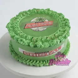 Pastel Sencillo temático (Cerveza cristal)