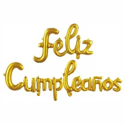 Cartel de Feliz Cumpleaños de globos 