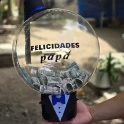 Globo Burbuja con 50 usd dentro 