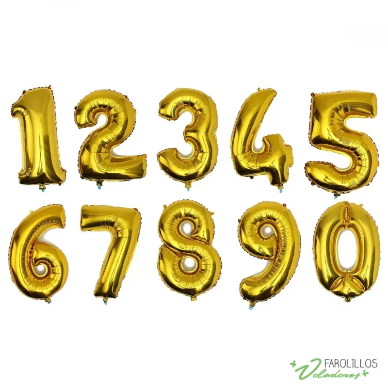 Globos de números 