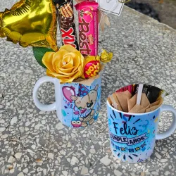 Jarra para entrega inmediata de feliz cumpleaños 