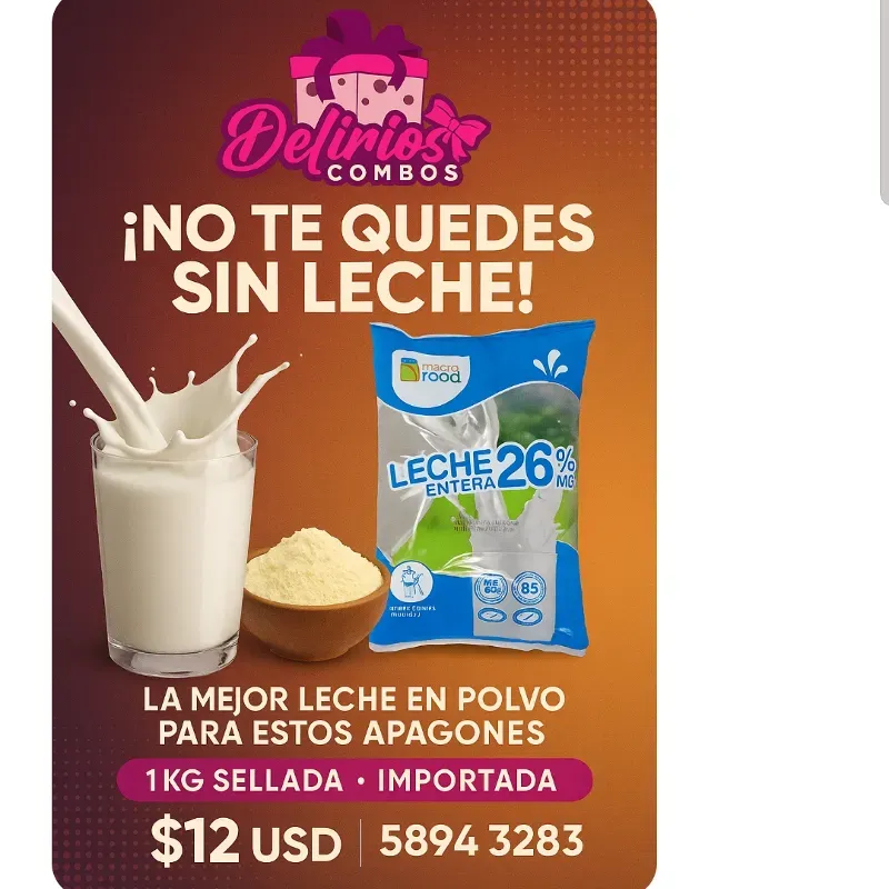 Leche entera en polvo 