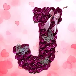 Letra Grande de rosas eternas de 40 rosas