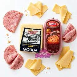 Mitad Queso Gouda Americano + Jamón Barra
