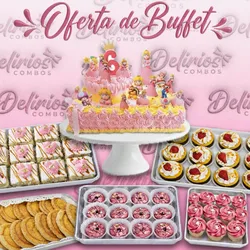 Oferta de Buffet con Pastel de bandeja con piso redondo arriba