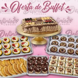 Oferta de Buffet con Pastel de bandeja grande de Chocolate