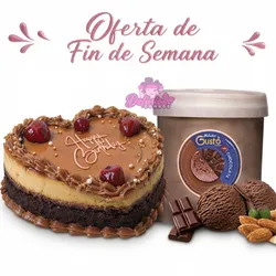 Oferta de Chocoflan Grande + Helado de Chocolate 