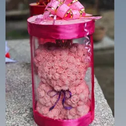 Osito Rosado de Rosas