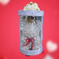 Oso de Rosas Blanco 🤍