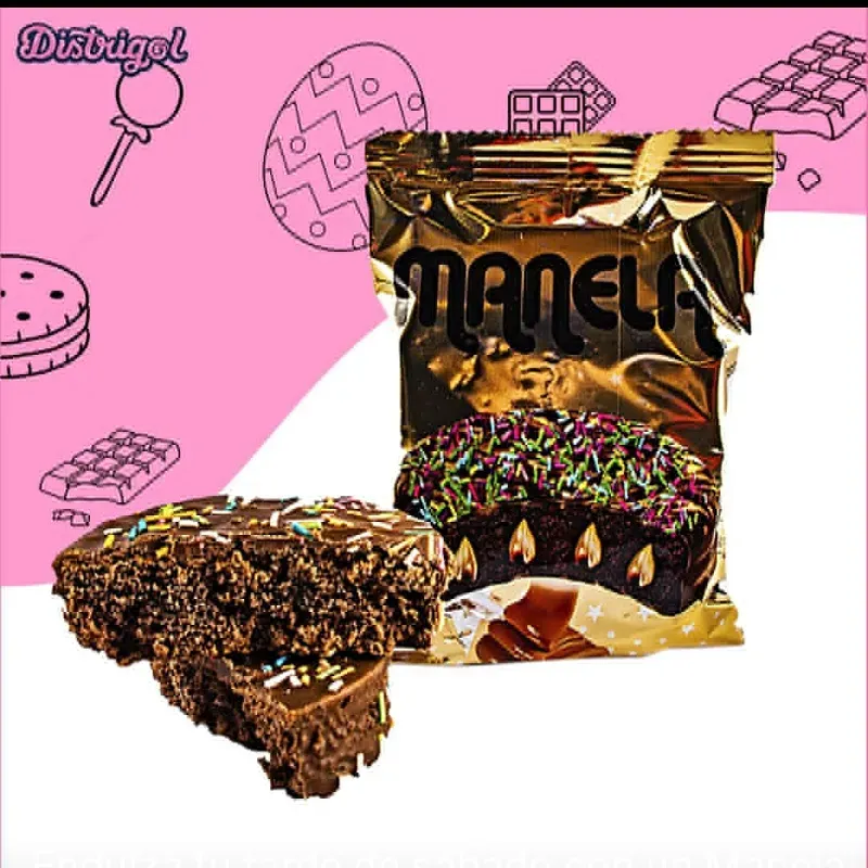Paqnue Manela con grajeas de Colores de Chocolate 