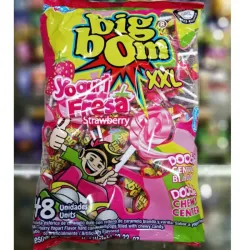 Paquete de Chupa Chupa Yogurt de Fresa 