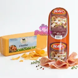 Queso Cheddar +Jamon Bravo