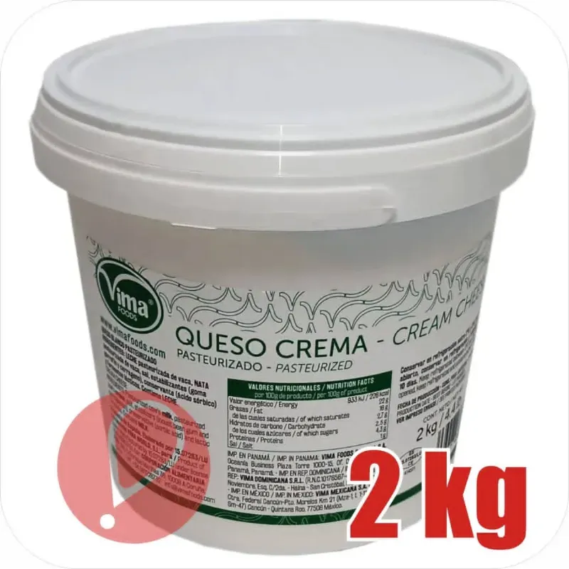 Queso Crema En Cubeta de 2kg "VIMA" 