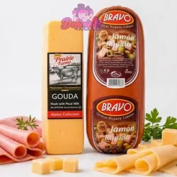 Queso Gouda Americano + Jamón Bravo