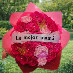Ramo artificial de 25  rosas eternas 