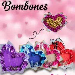 Ramo con 40 Bombones colores en foto disponible