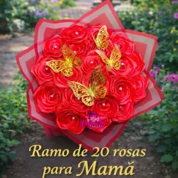 Ramo de 20 rosas rojo