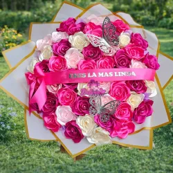 Ramo de 50 Rosas Rosado