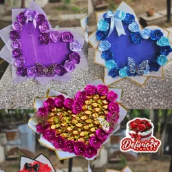 Ramo en forma de Corazón con Bombones 