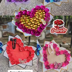 Ramo en forma de Corazón con Bombones 