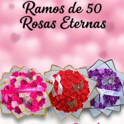 Ramos de 50 rosas eternas 🌹🩷❤️💜