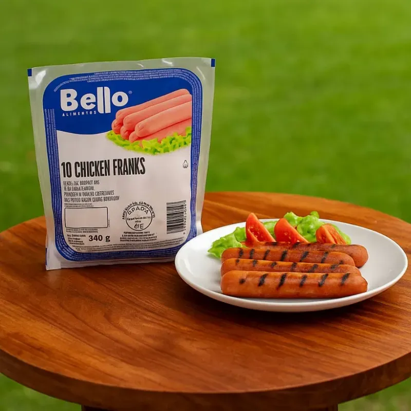 Salchicha de pollo (Bello ) 10 unidades 