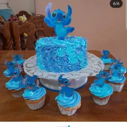 Sencillos tematico con 8cupcake 