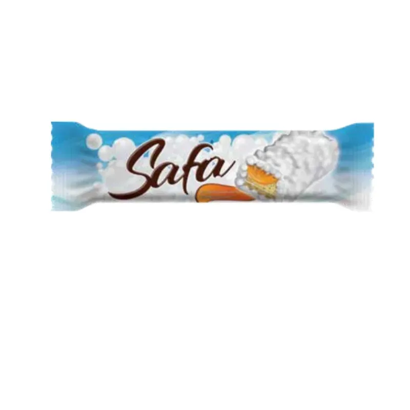Sorbeto Safa cubierto con chocolate y con bolitas crujiente 