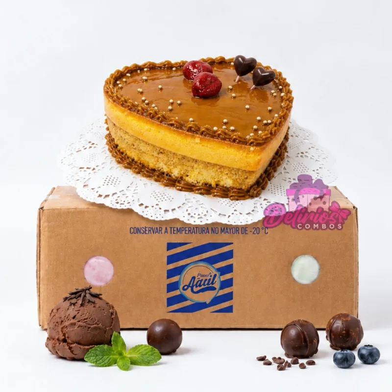 Vainilla- Flan + Caja de Helado