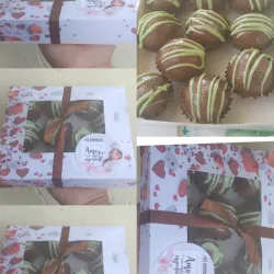cajitas de trufas y tarjeta