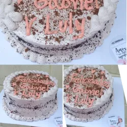 Cake de chocolate blanco y oscuro