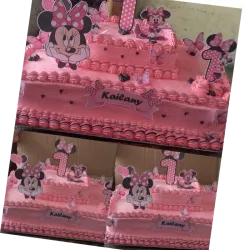 Cake grande de bandeja dos pisos