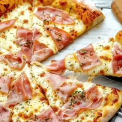 Pizza de Queso Gouda con Jamón 