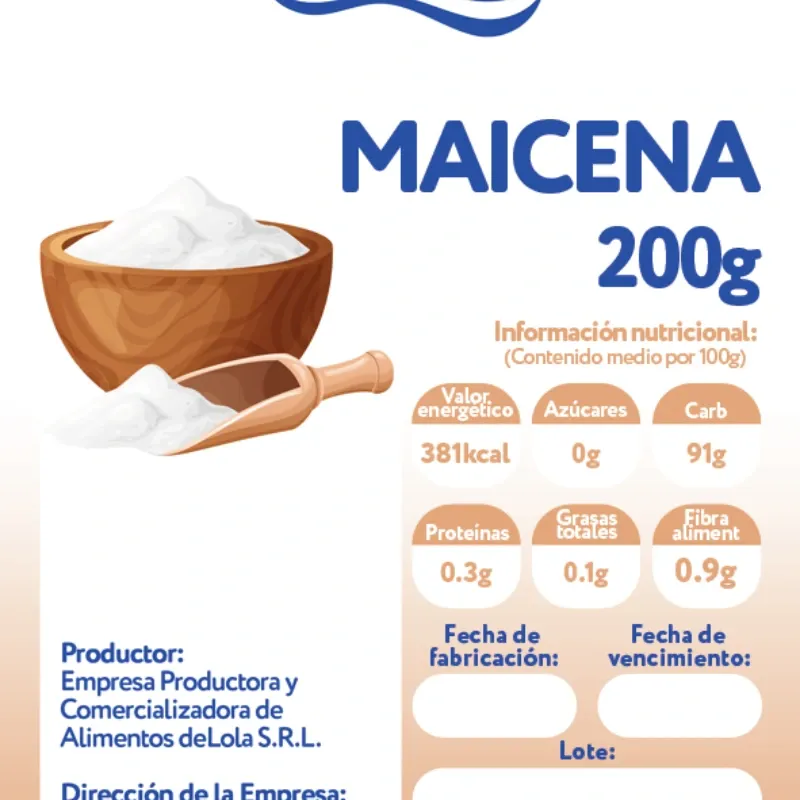 Maicena (bolsa de 1kg) x 1 caja (50 unidades)