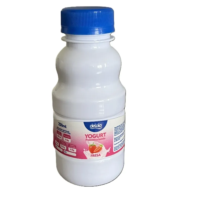 Yogurt Probiótico de coágulo batido deLola 250ml sabor Fresa