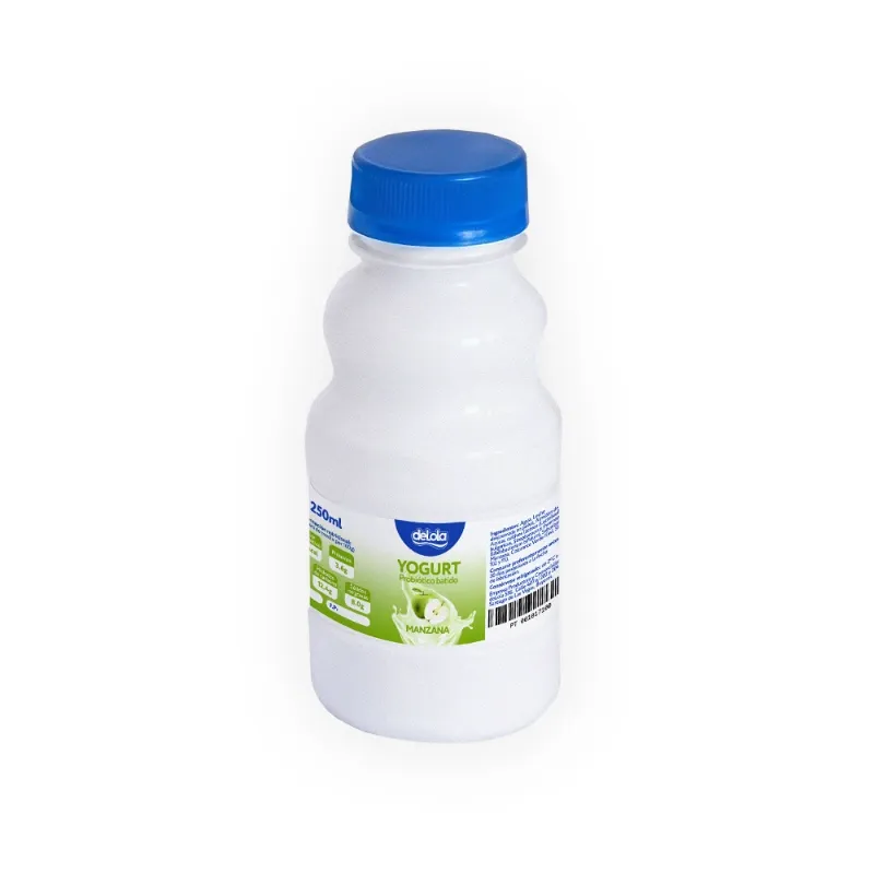 Yogurt Probiótico de coágulo batido deLola 250ml sabor Manzana