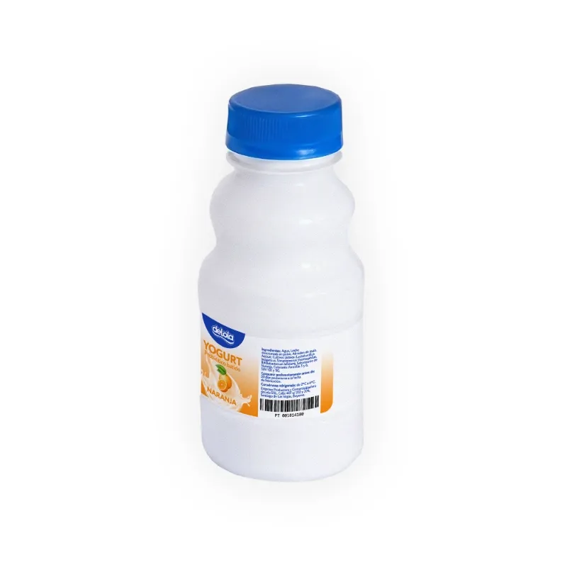 Yogurt Probiótico de coágulo batido deLola 250ml sabor Naranja x 80 Unidades