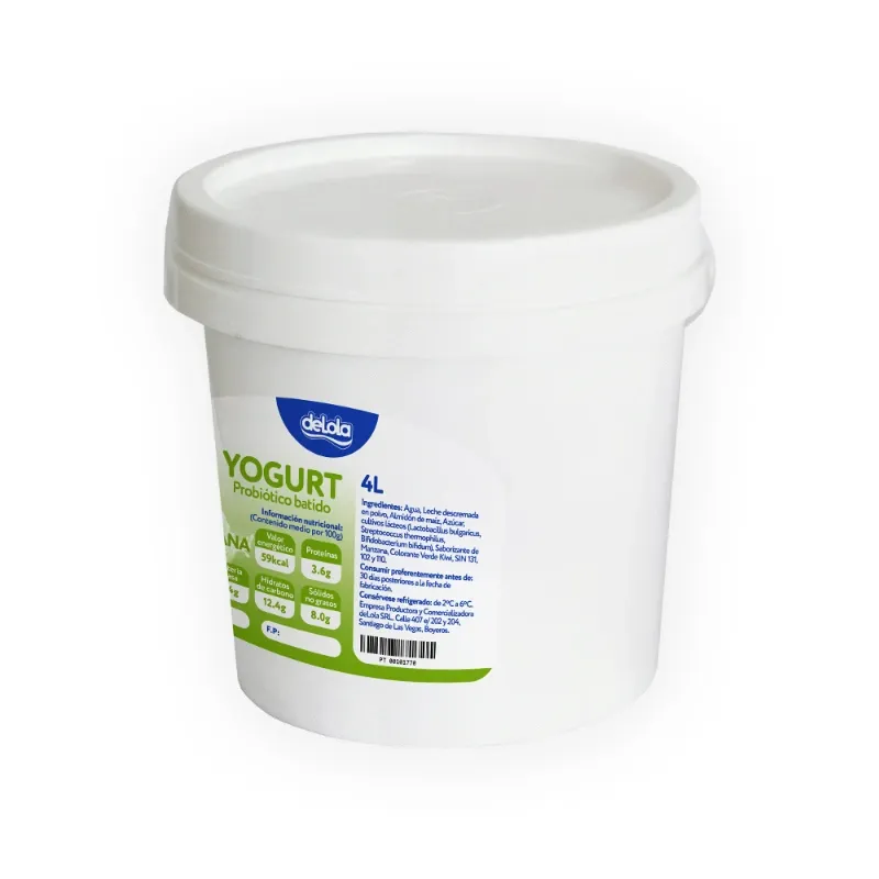 Yogurt Probiótico de coágulo batido deLola 4Lt sabor Manzana