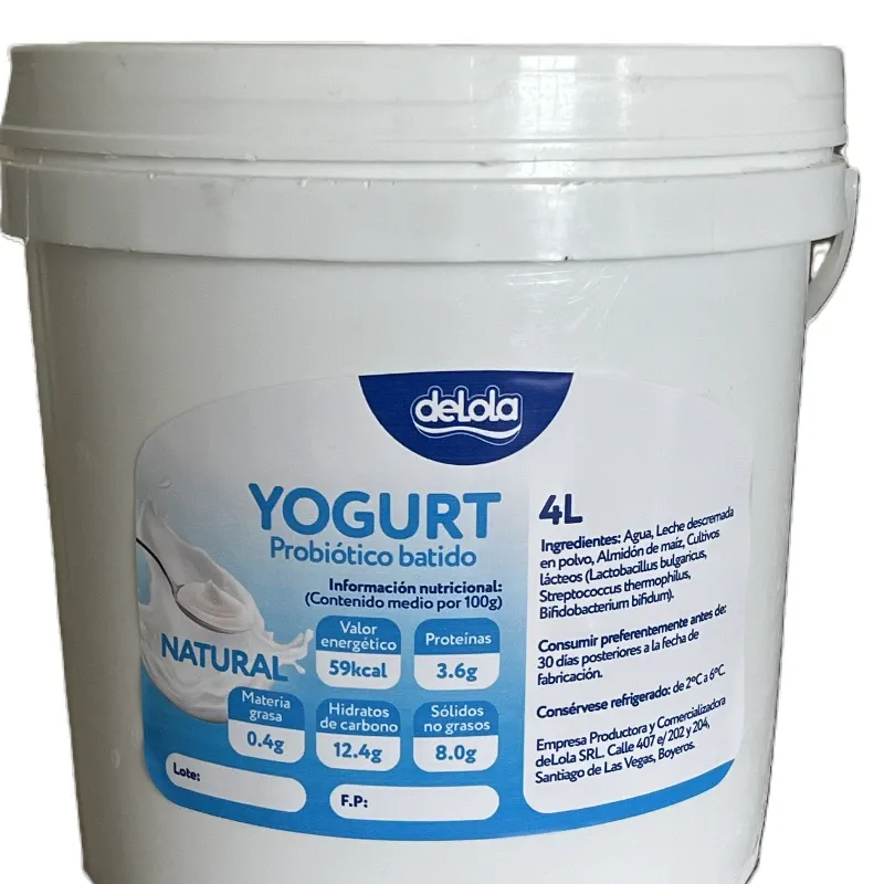 Yogurt Probiótico de coágulo batido deLola 4Lt sabor Natural
