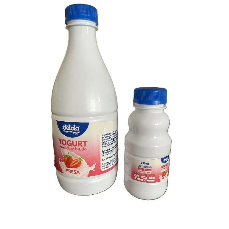 Yogurt Probiótico de coágulo batido deLola 500ml sabor Fresa