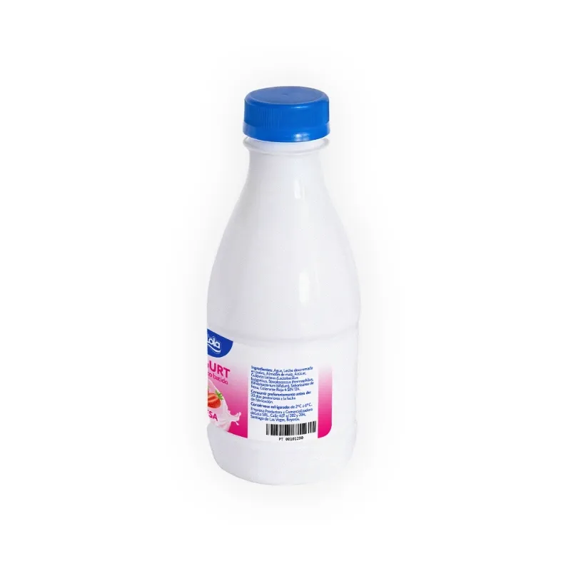 Yogurt Probiótico de coágulo batido deLola 500ml sabor Fresa