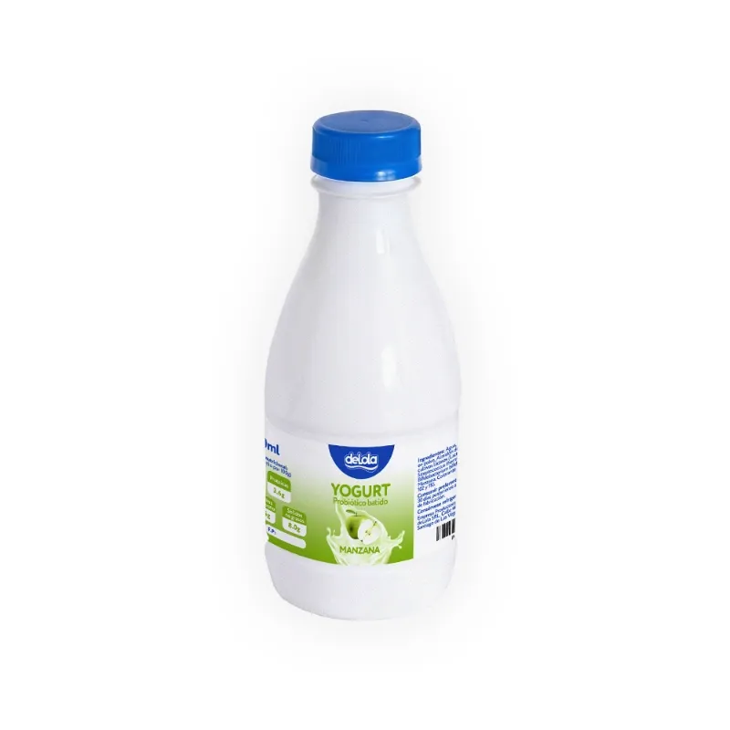 Yogurt Probiótico de coágulo batido deLola 500ml sabor Manzana